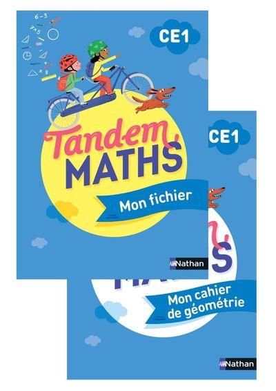 Emprunter Maths CE1 Tandem. Pack en 2 volumes : Mon fichier avec Mon cahier de géométrie, Edition 2023 livre