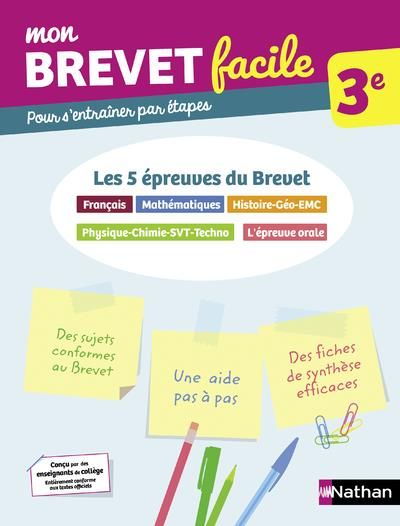 Emprunter Les 5 épreuves du Brevet 3e. Français, Mathématiques, Histoire-Géo-EMC, Physique-Chimie-SVT-Techno, livre