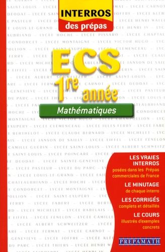 Emprunter Mathématiques ECS 1e année livre