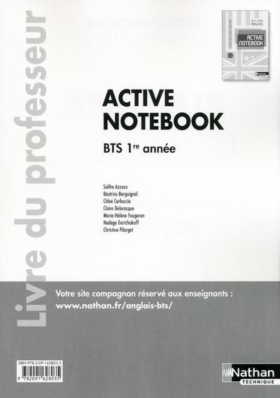 Emprunter Anglais BTS 1re année Active Notebook. Livre du professeur livre