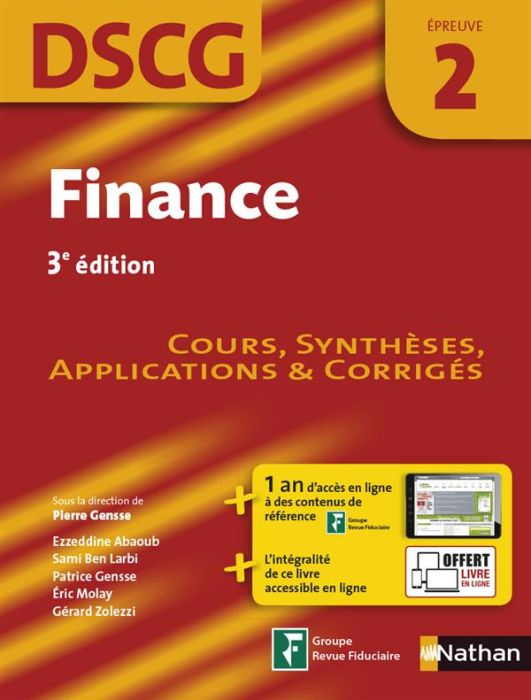 Emprunter Finance, épreuve 2 DSCG. Manuel applications et corrigés, Edition 2016 livre