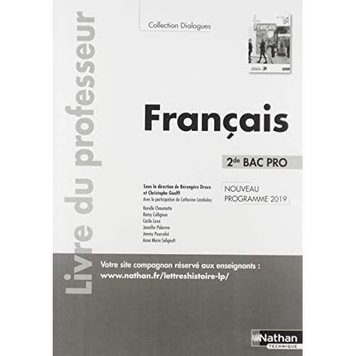 Emprunter Français 2de Bac Pro Dialogues. Livre du professeur, Edition 2019 livre