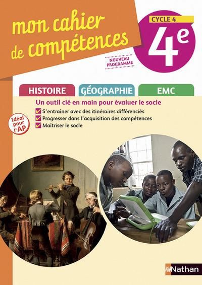 Emprunter Histoire-Géographie EMC 4e Cycle 4 Mon cahier de compétences livre