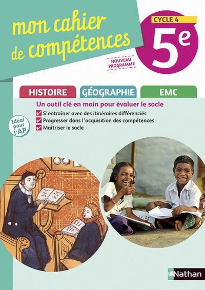 Emprunter Histoire-Géographie EMC 5e Cycle 4 Mon cahier de compétences livre