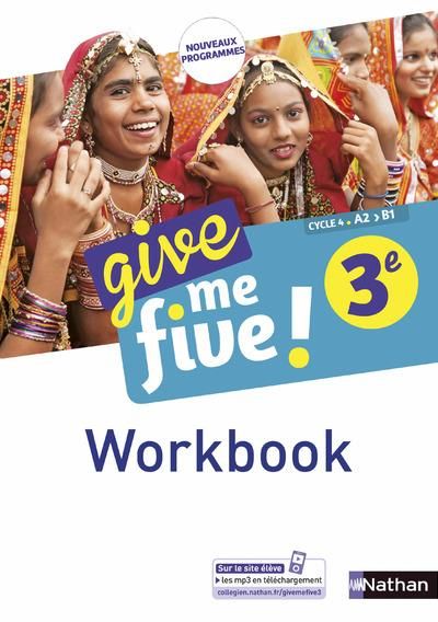 Emprunter Anglais 3e Cycle 4 A2-B1 Give me five ! Workbook livre