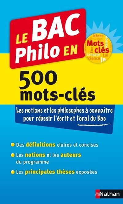 Emprunter Le bac philo en 500 mots-clés livre
