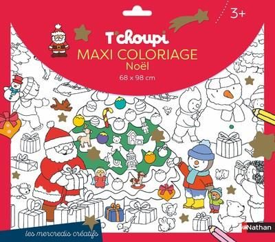 Emprunter T'choupi : Maxi coloriage Noël livre