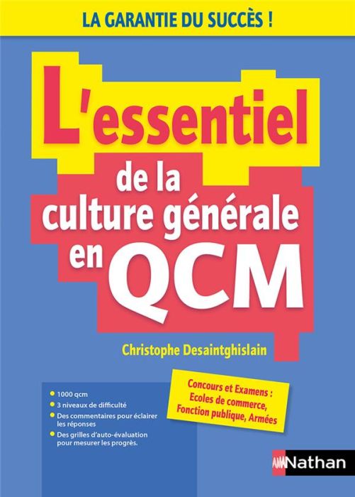 Emprunter L'essentiel de la culture générale en QCM. Edition 2023-2024 livre