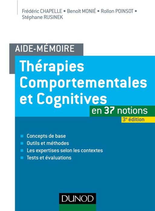 Emprunter Thérapies comportementales et cognitives en 37 notions. 3e édition livre