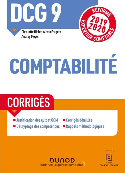 Emprunter DCG 9 Comptabilité. Corrigés, Edition 2019-2020 livre
