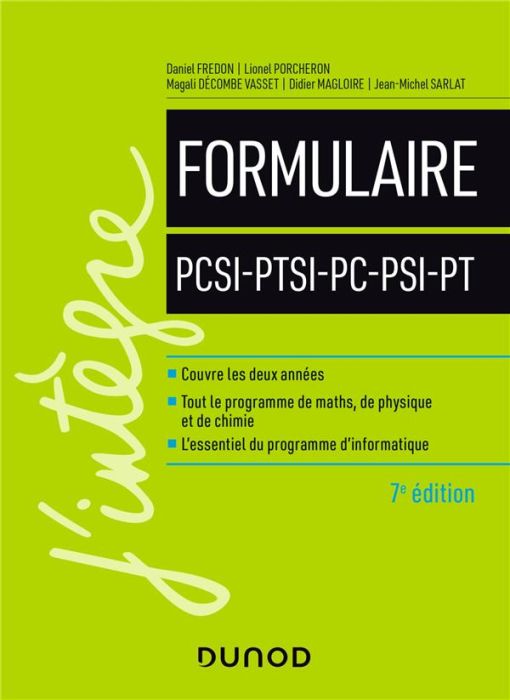 Emprunter Formulaire PCSI-PTSI-PC-PSI-PT. 7e édition livre