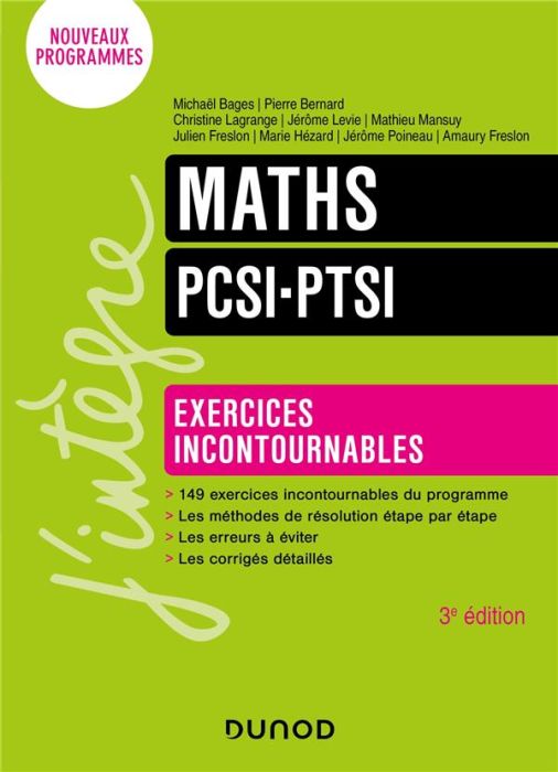 Emprunter Maths PCSI-PTSI. Exercices incontournables. Nouveaux programmes, 3e édition livre