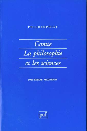 Emprunter Comte, la philosophie et les sciences livre