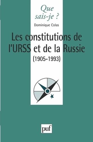 Emprunter Les constitutions de l'URSS et de la Russie (1905-1993) livre