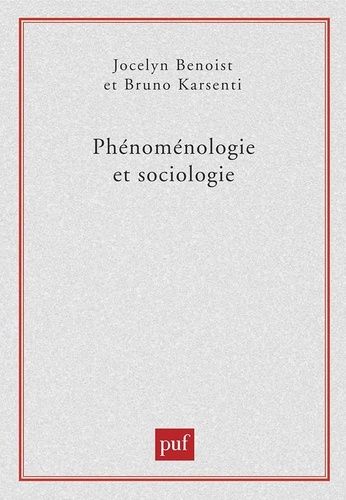 Emprunter Phénoménologie et sociologie livre