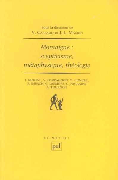 Emprunter Montaigne : scepticisme, métaphysique, théologie livre