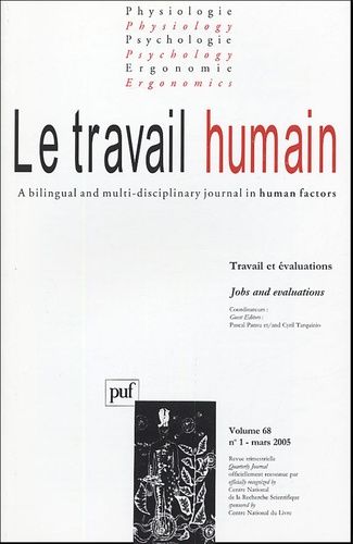 Emprunter Le travail humain Volume 68 N° 1, Mars 2005 : Travail et évaluations livre