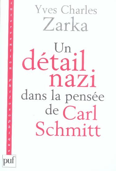 Emprunter Un détail nazi dans la pensée de Carl Schmitt. La justification des lois de Nuremberg du 15 septembr livre