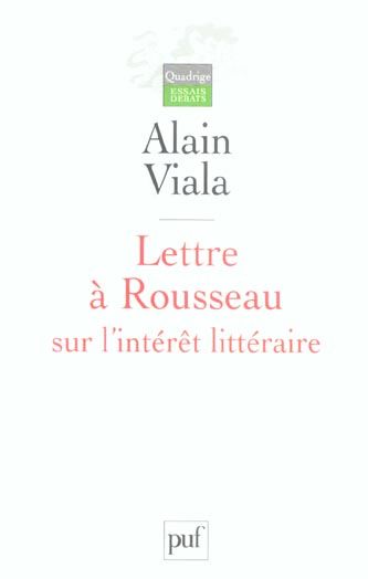 Emprunter Lettre à Rousseau sur l'intérêt littéraire livre