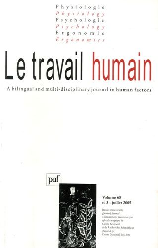 Emprunter Le travail humain Volume 68, N° 3, Juillet 2005 livre
