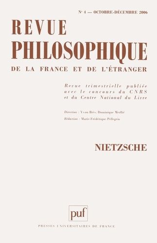 Emprunter Revue philosophique N° 4, Octobre-Décembre 2006 : Nietzsche livre