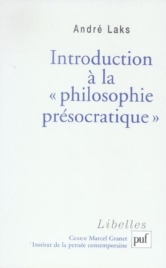 Emprunter Introduction à la philosophie présocratique livre