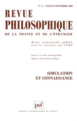 Emprunter Revue philosophique N° 3, juillet-septembre 2008 : Stimulation et connaissance livre