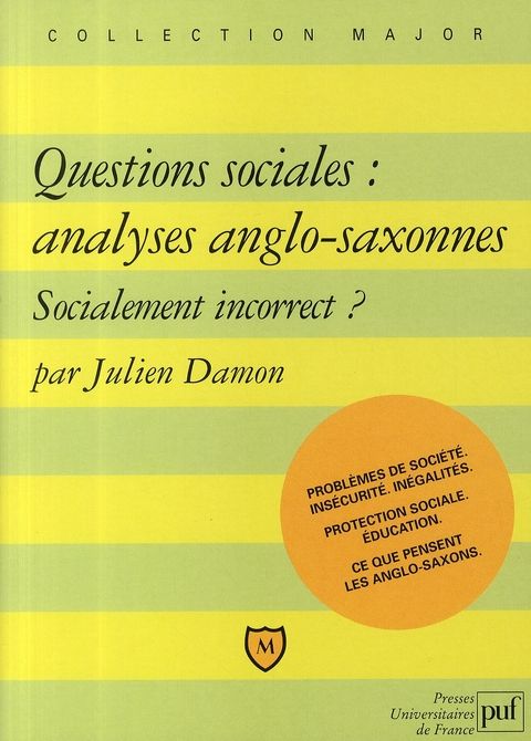 Emprunter Questions sociales : analyses anglo-saxonnes. Socialement incorrect ? livre