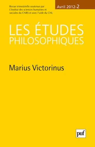 Emprunter Les études philosophiques N° 2, Avril 2012 : Marius Victorinus livre