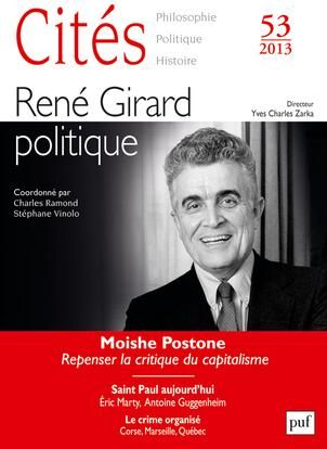 Emprunter Cités N° 53/2013 : René Girard politique livre