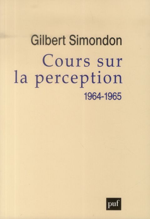 Emprunter Cours sur la Perception (1964-1965) livre