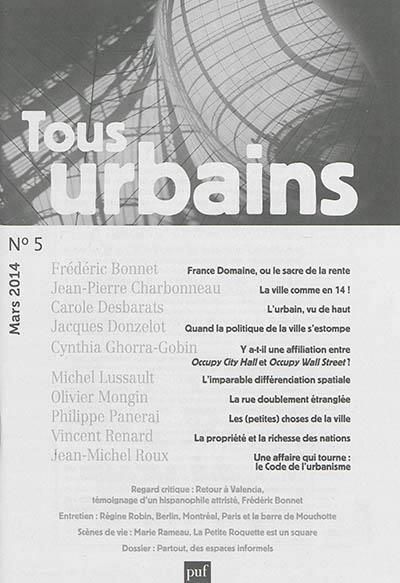Emprunter Tous urbains N° 5, Mars 2014 livre