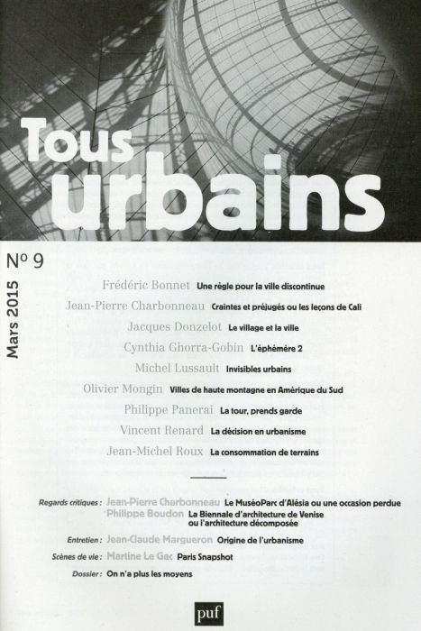 Emprunter Tous urbains N° 9, Mars 2015 livre