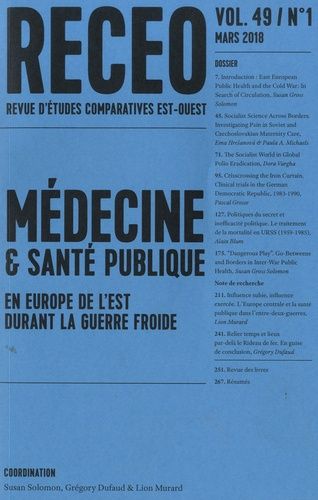Emprunter Revue d'études comparatives Est-Ouest Volume 49 N° 1, mars 2018 : Médecine & santé publique. En Euro livre