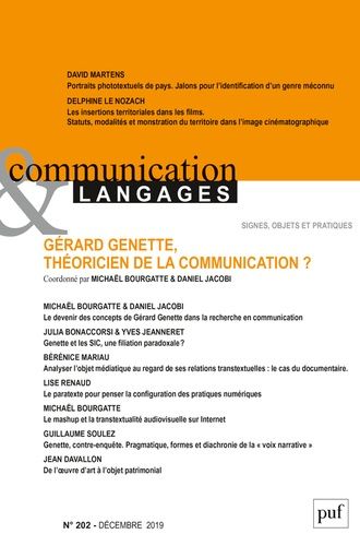 Emprunter Communication et Langages N° 202, décembre 2019 : Gérard Genette, théoricien de la communication ? livre