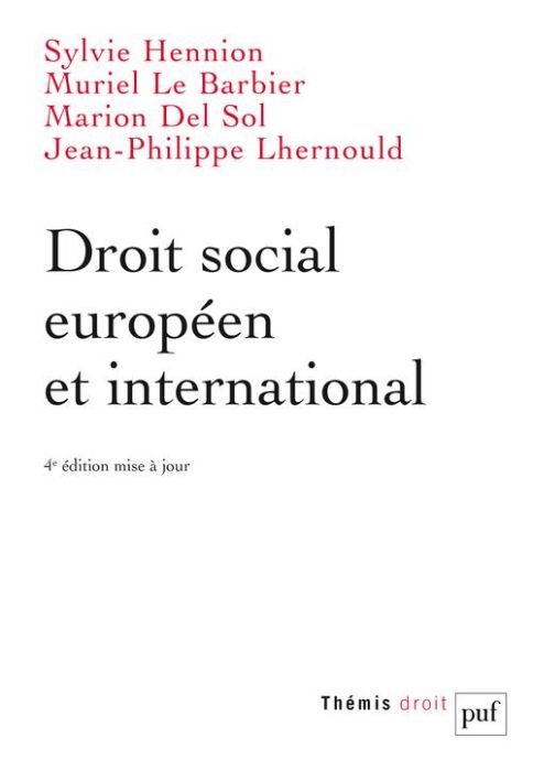 Emprunter Droit social européen et international. 4e édition livre
