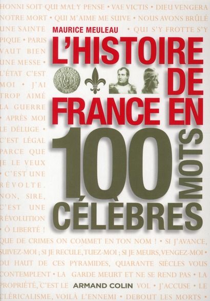 Emprunter L'histoire de France en 100 mots célèbres livre