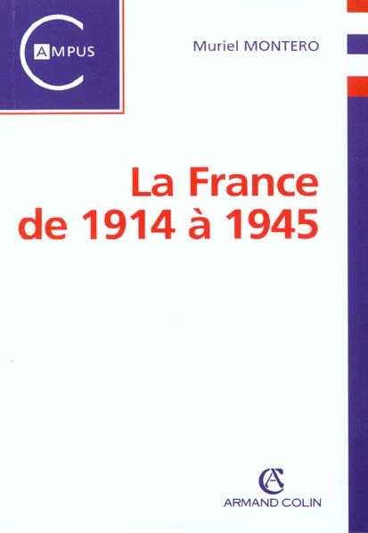Emprunter La France de 1914 à 1945 livre