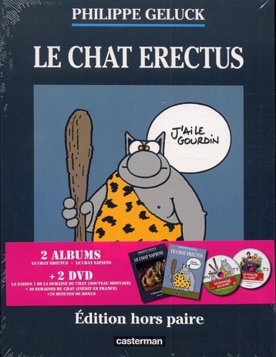 Emprunter Le Chat Tome 17 : Le Chat erectus %3B Le Chat sapiens. Edition de luxe. Avec 2 DVD livre