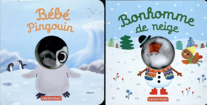 Emprunter Pack 2 volumes Mes livres marionnettes : Les bêbêtes. Bébé Pingouin %3B Bonhomme de neige livre