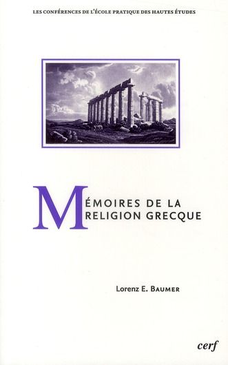 Emprunter Mémoires de la religion grecque livre