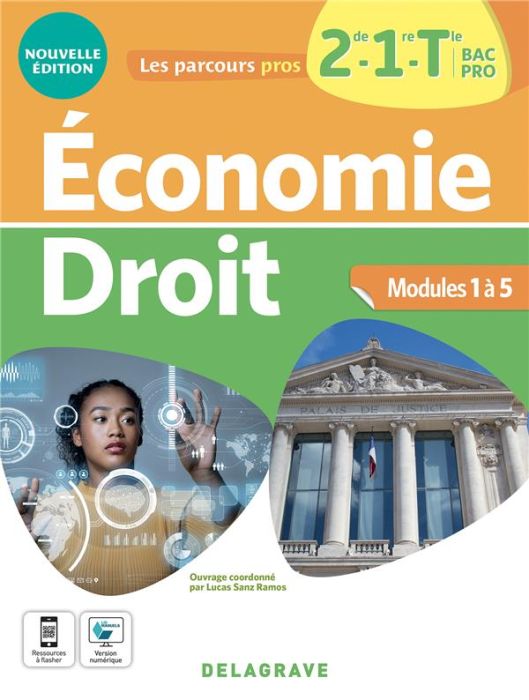 Emprunter Economie-Droit 2de-1re-Tle Bac Pro. Modules 1 à 5, Edition 2022 livre