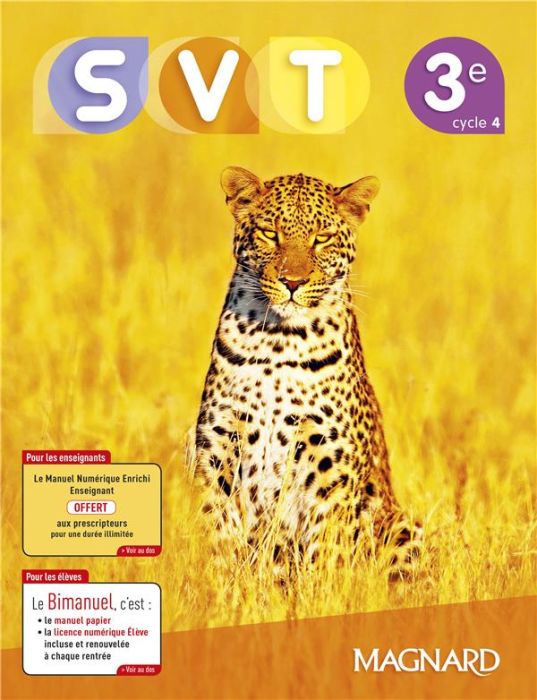 Emprunter SVT Sciences de la Vie et de la Terre 3e Cycle 4. Edition 2017 livre