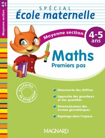 Emprunter Maths premiers pas moyenne section 4-5 ans livre