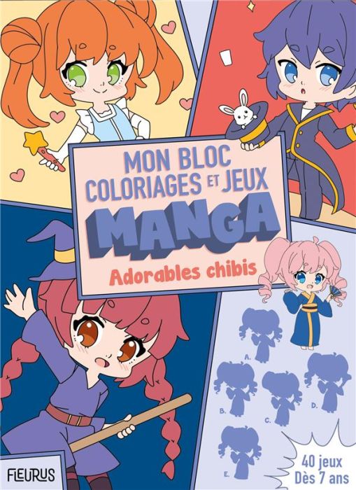Emprunter Mon bloc de coloriages et jeux manga Adorables chibis livre