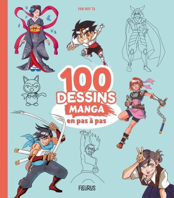 Emprunter 100 dessins manga en pas à pas livre