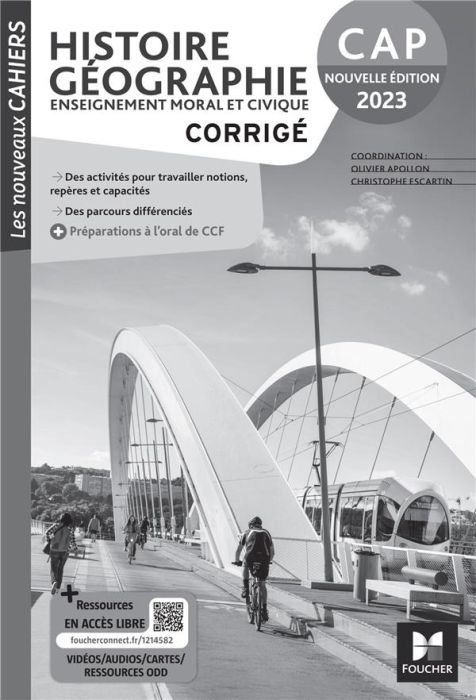 Emprunter Histoire-Géographie Enseignement moral et civique CAP. Corrigé, Edition 2023 livre