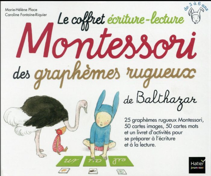 Emprunter Le coffret écriture-lecture Montessori des graphèmes rugueux de Balthazar. Contient : 25 graphèmes r livre
