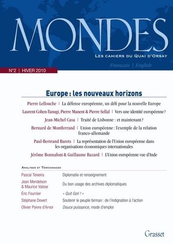 Emprunter Mondes N° 2, Hiver 2010 : Europe : les nouveaux horizons livre