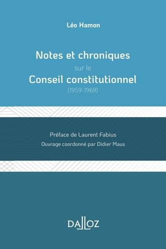 Emprunter Notes et chroniques sur le Conseil constitutionnel (1959-1969) livre